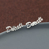 Personalized Custom Name Silver Earrings