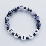 Customized Personalize Name Acrylic Beads Bracelet