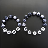 Customized Personalize Name Acrylic Beads Bracelet