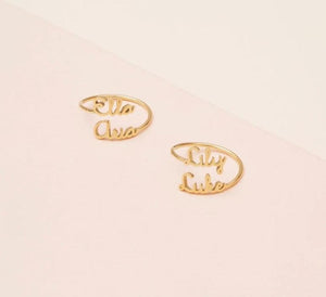 Custom Double Name Ring