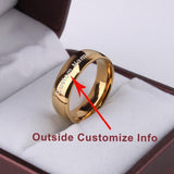 Custom Name Signet Glossy Gold Ring