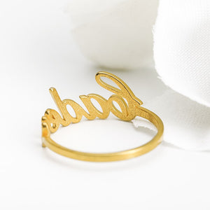 Stackable Custom Name Ring For Women