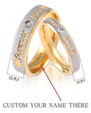 Stainless Steel Gold Forever Love Ring