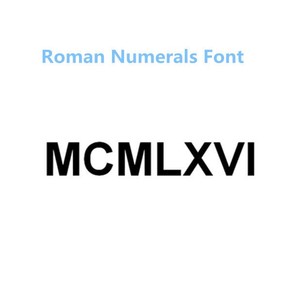 Multilingual Personalized Handmade Nameplate Necklace (Roman Numerals Font)