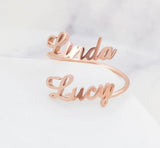 Custom Double Name Ring