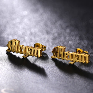 Personalized Custom Name  Stainless Steel Earrings | Gold Plated Earring | Women Jewelry 