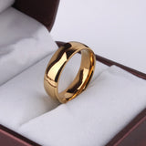 Custom Name Signet Glossy Gold Ring