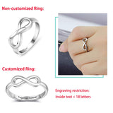 Sterling Silver Infinity Love Knot Rings