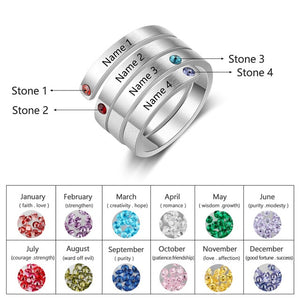 Personalized Birthstone Rings