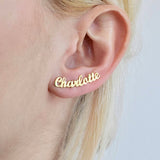 Personalized Custom Name Gold Earrings