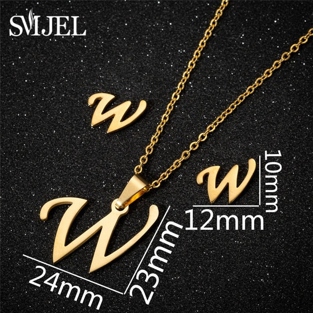 Initial Letters Pendant Necklace