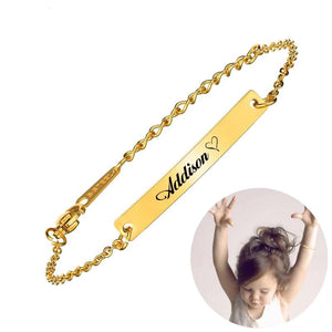 Custom Name Bar Kids Bracelet