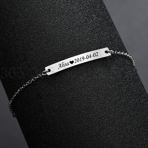 Custom Name Bar Kids Bracelet